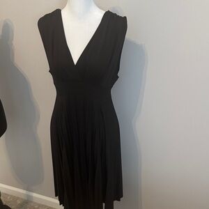 Soprano Black V-Neck Midi Dress